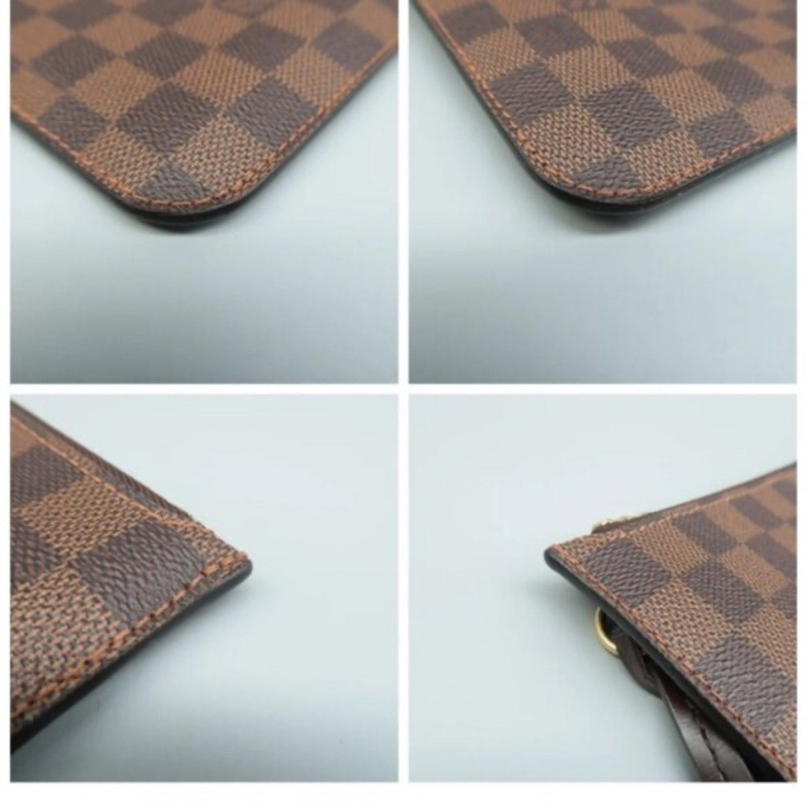 Louis Vuitton Neverfull Brown Damier Ebene Canvas Pouch