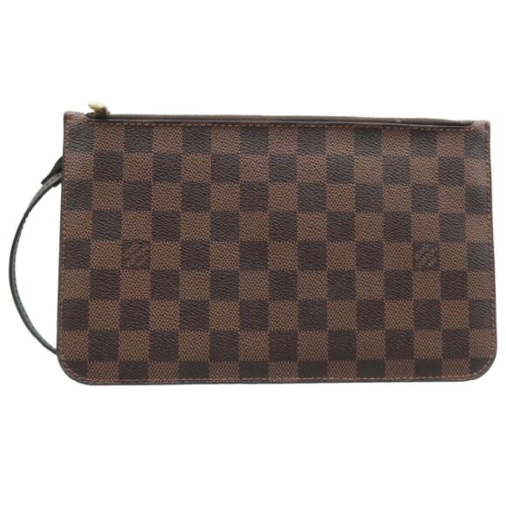 Louis Vuitton Neverfull Brown Damier Ebene Canvas Pouch