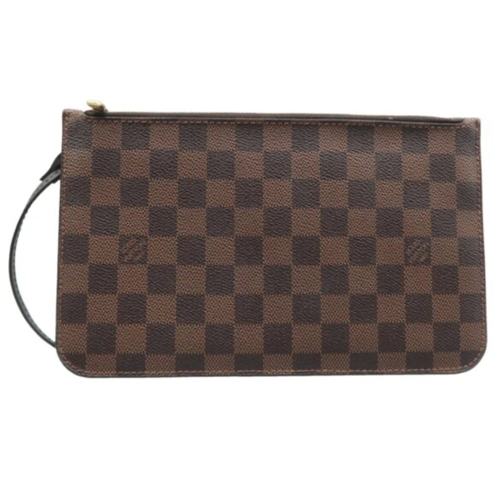 Louis Vuitton Neverfull Brown Damier Ebene Canvas Pouch