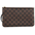 Louis Vuitton Neverfull Brown Damier Ebene Canvas Pouch