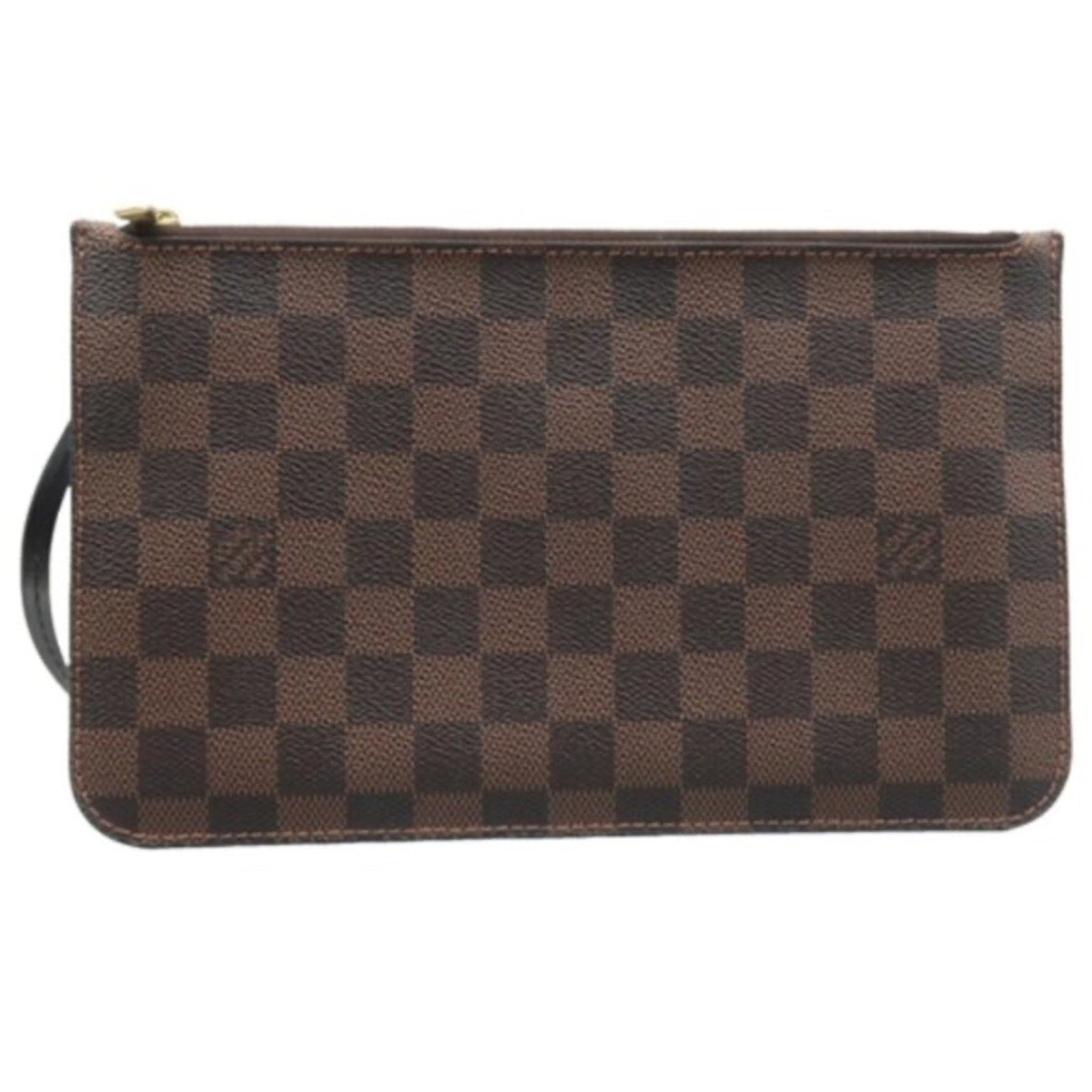 Louis Vuitton Neverfull Brown Damier Ebene Canvas Pouch