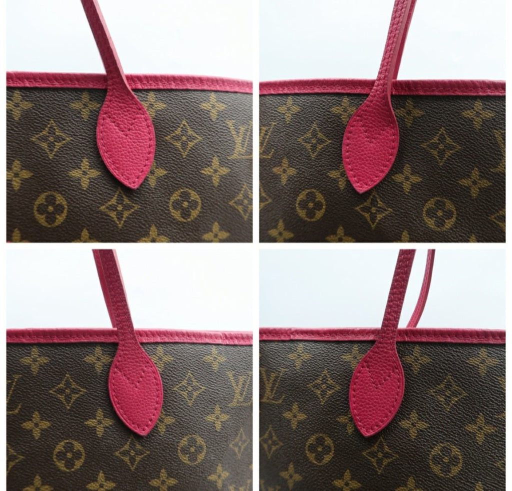Louis Vuitton Neverfull GM Brown & Fuchsia Canvas Tote Bag