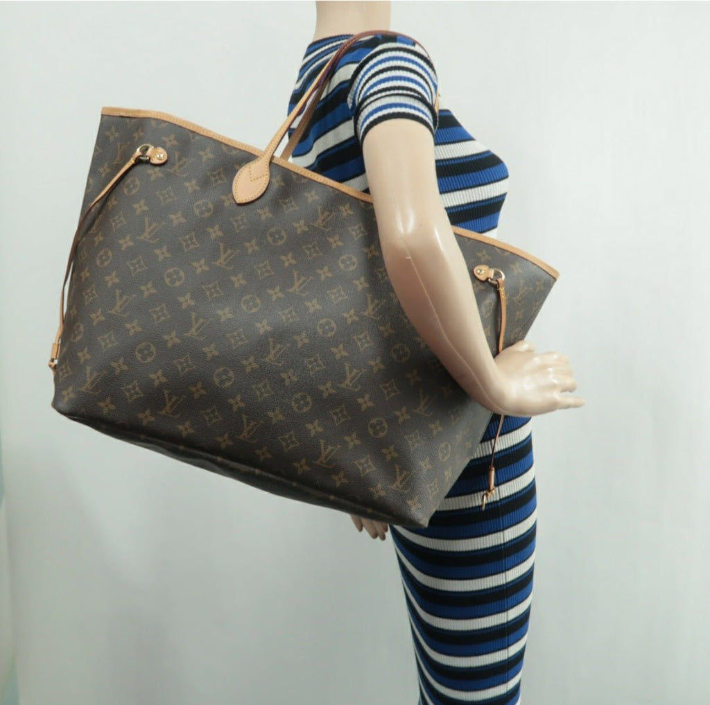 Louis Vuitton Neverfull GM Brown Monogram Canvas Tote Bag