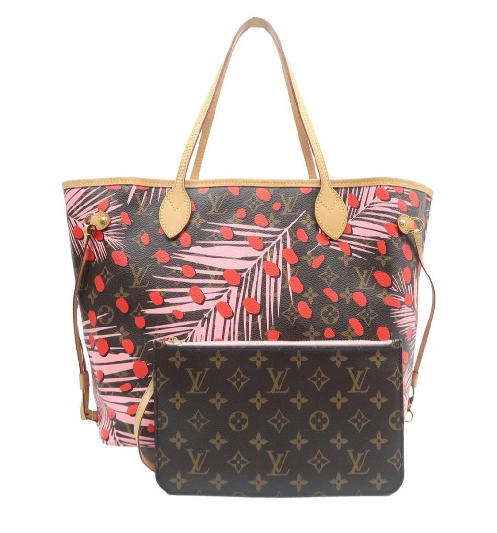 Louis Vuitton Neverfull MM Brown W/P Monogram Canvas Shoulder Bag