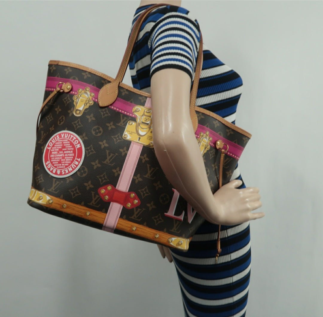 Louis Vuitton Neverfull MM W/P Brown Canvas Tote bag
