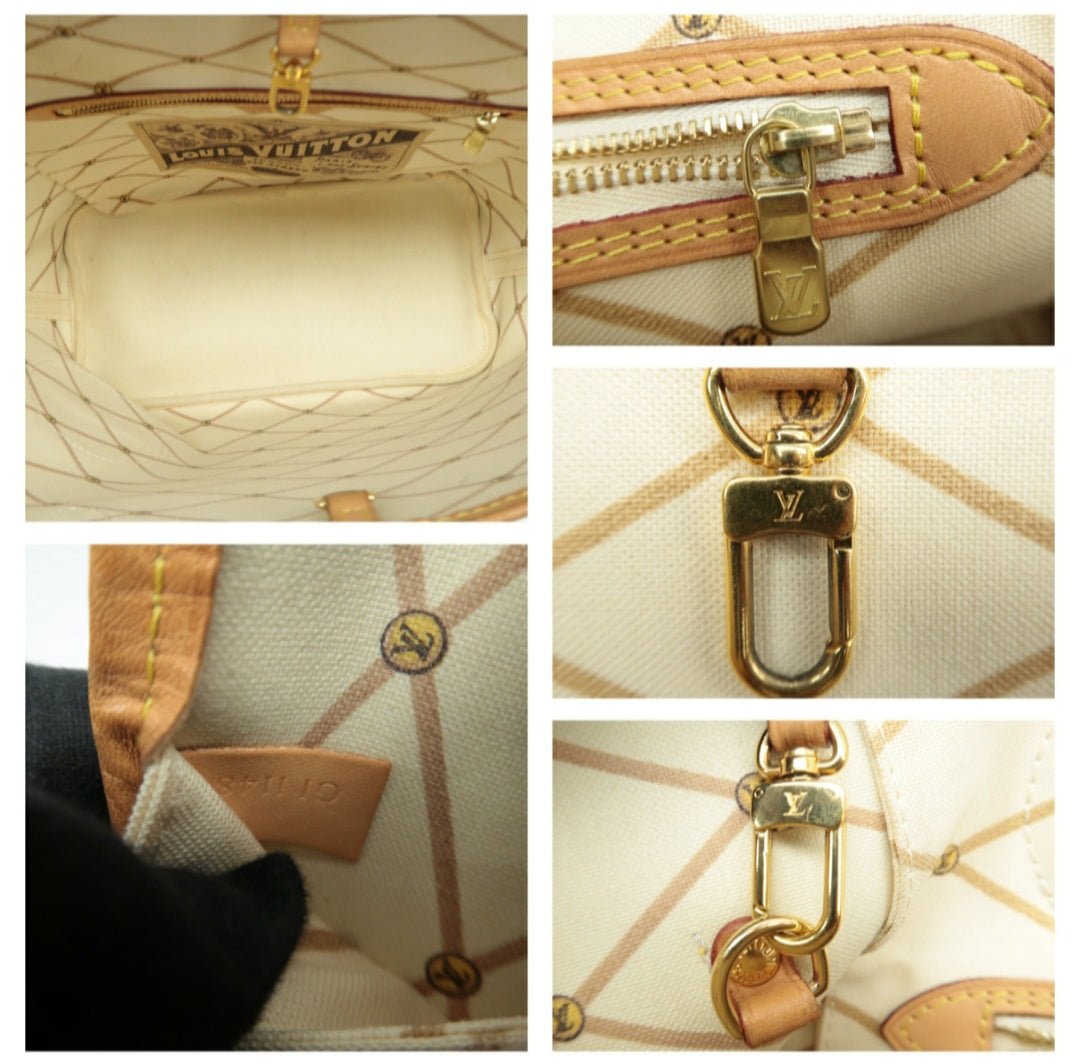 Louis Vuitton Neverfull MM W/P Brown Canvas Tote bag