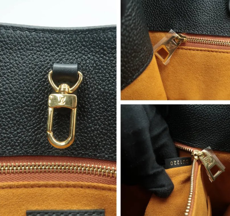 Louis Vuitton Onthego Black Monogram Leather Satchel Bag