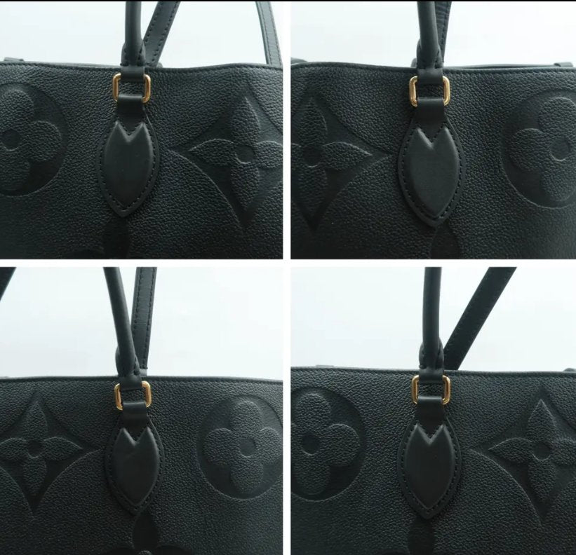 Louis Vuitton Onthego Black Monogram Leather Satchel Bag