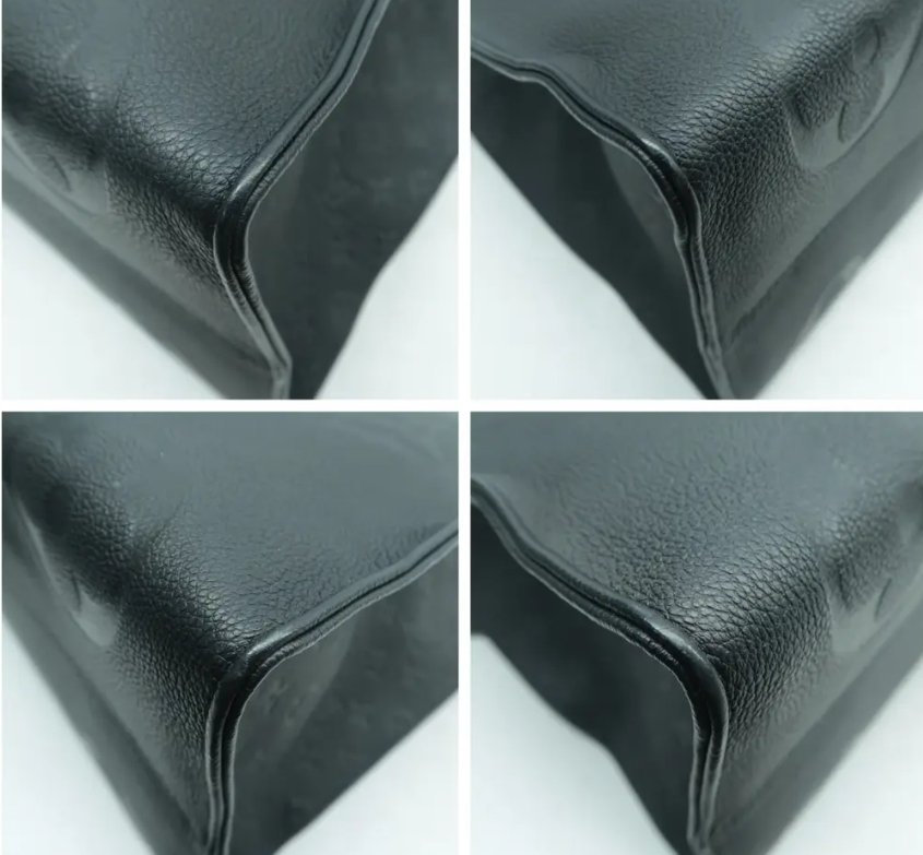 Louis Vuitton Onthego Black Monogram Leather Satchel Bag