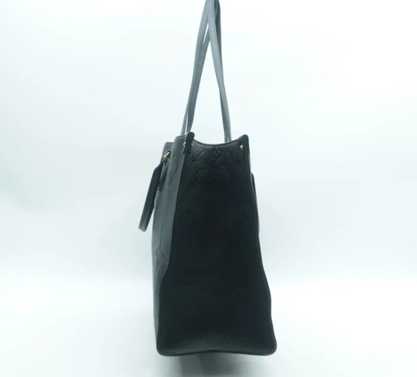 Louis Vuitton Onthego Black Monogram Leather Satchel Bag