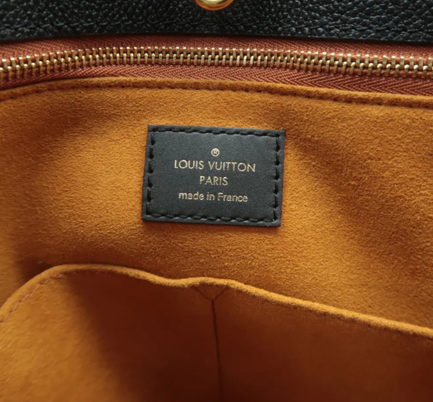 Louis Vuitton Onthego Black Monogram Leather Satchel Bag