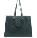 Louis Vuitton Onthego Black Monogram Leather Satchel Bag