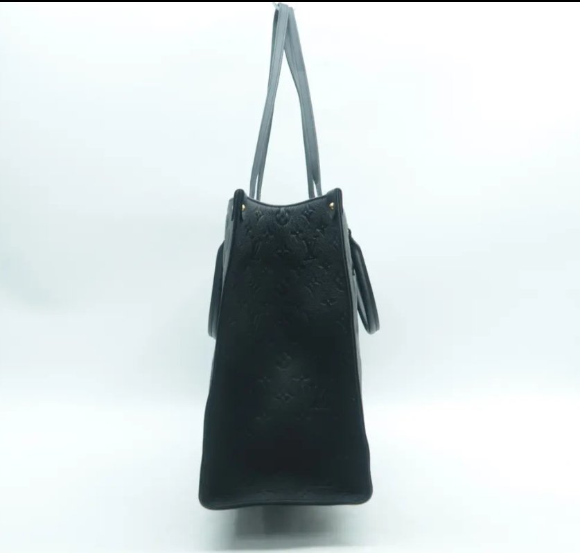 Louis Vuitton Onthego Black Monogram Leather Satchel Bag
