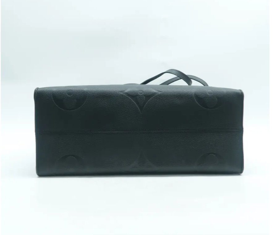 Louis Vuitton Onthego Black Monogram Leather Satchel Bag