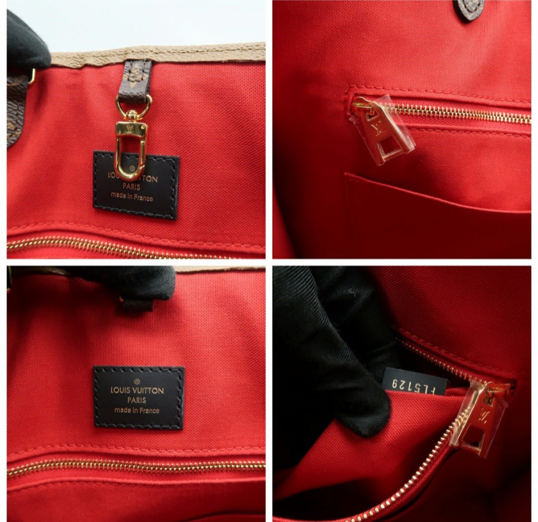 Louis Vuitton Onthego Brown Monogram Canvas Satchel Bag