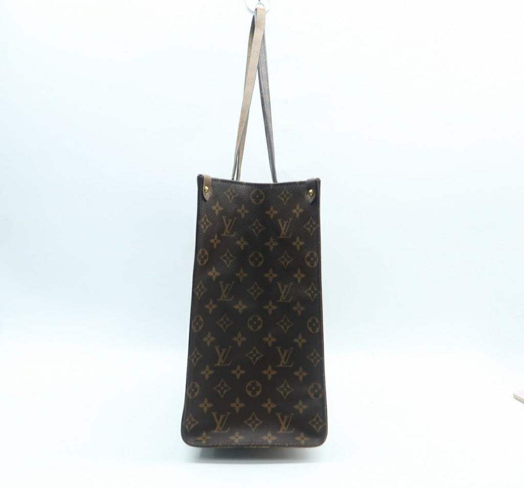 Louis Vuitton Onthego Brown Monogram Canvas Satchel Bag