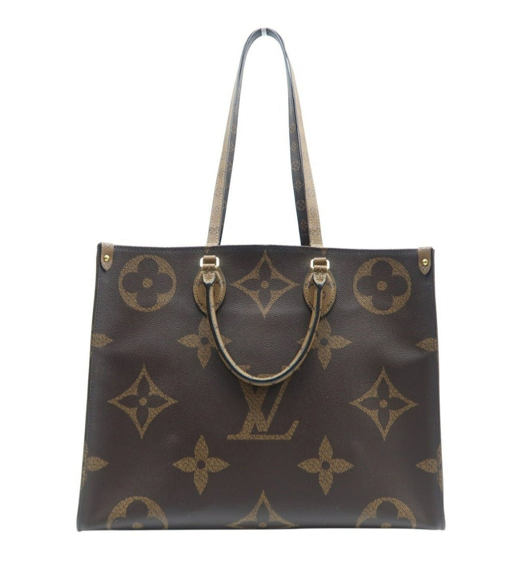 Louis Vuitton Onthego Brown Monogram Canvas Satchel Bag