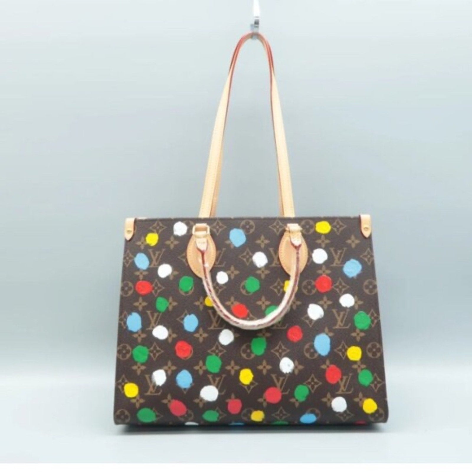 Louis Vuitton Onthego Multicolor Yayoi Kusama Monogram Canvas Satchel