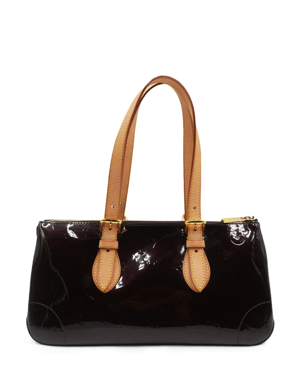 Patent Vernis Rosewood Avenue Shoulder Bag Brown