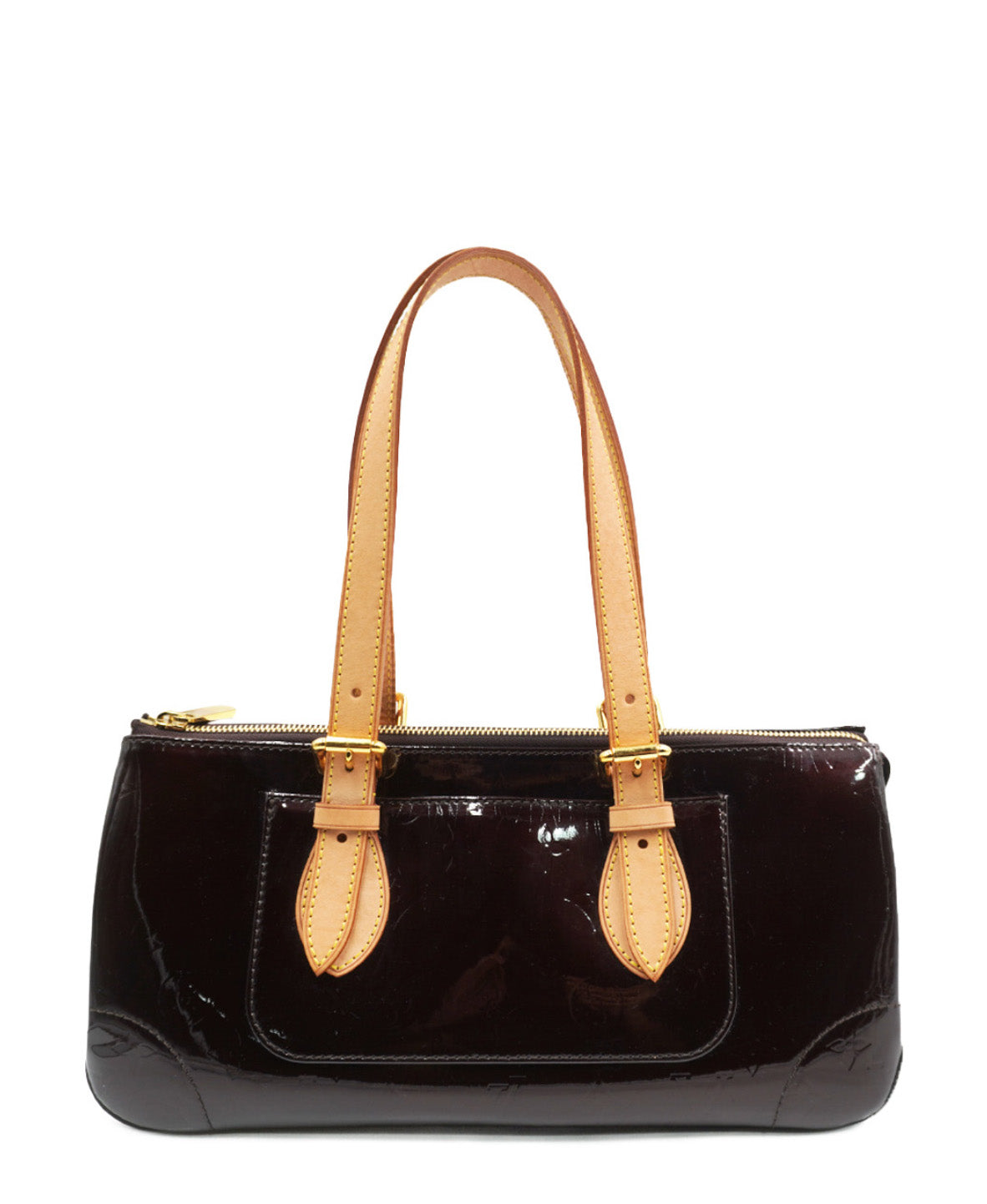 Patent Vernis Rosewood Avenue Shoulder Bag Brown