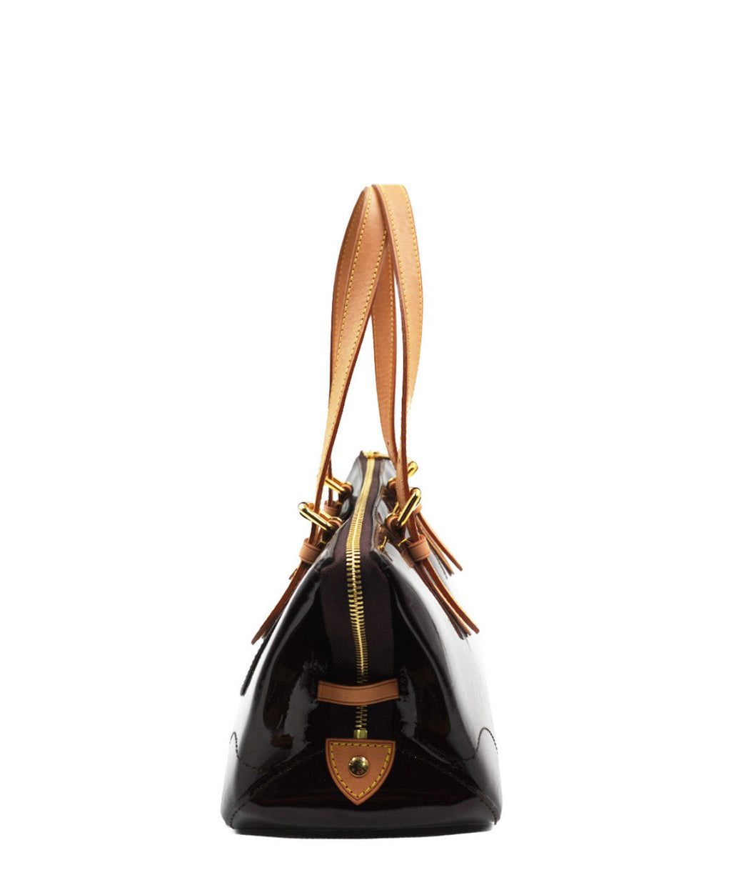 Patent Vernis Rosewood Avenue Shoulder Bag Brown