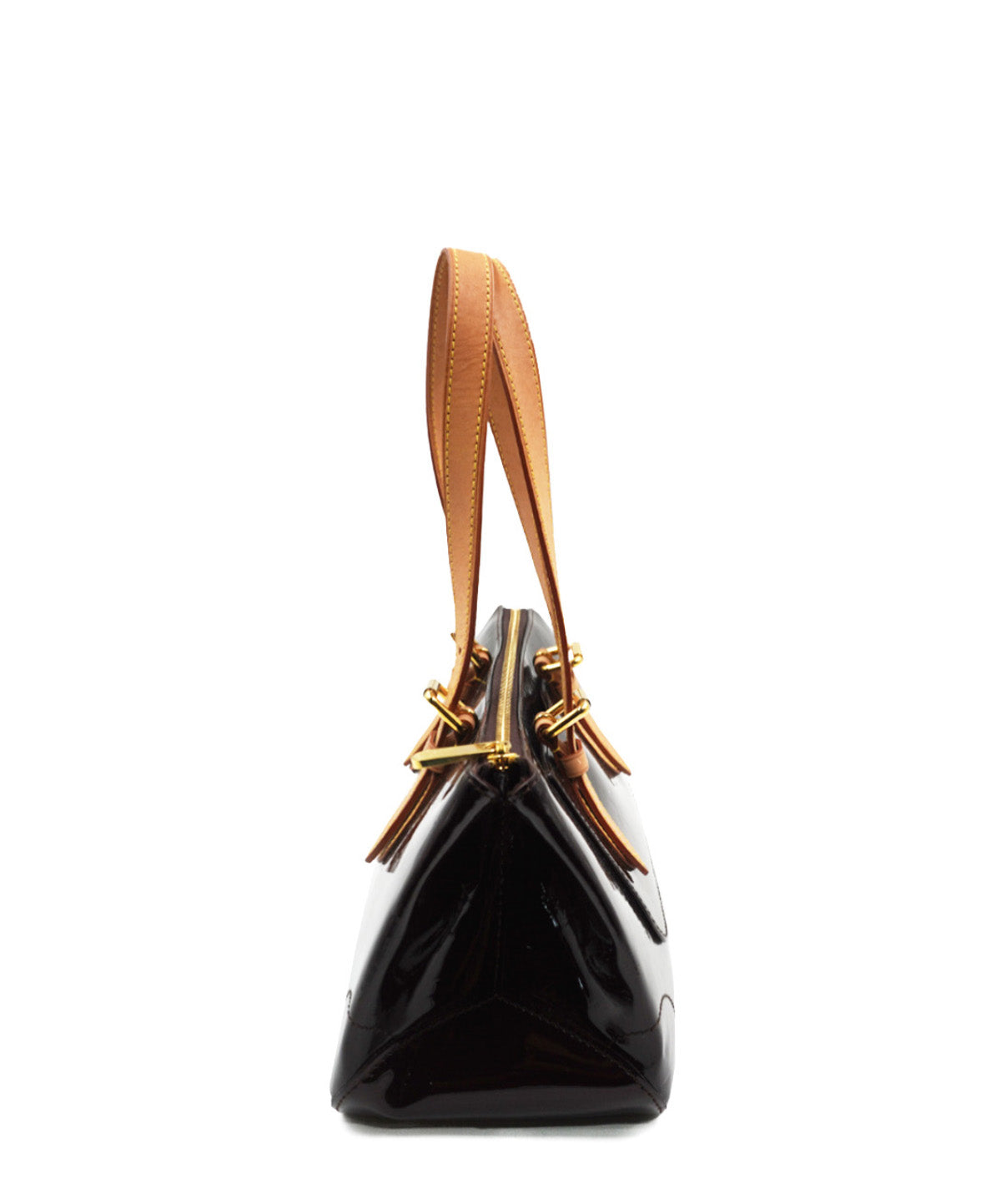 Patent Vernis Rosewood Avenue Shoulder Bag Brown