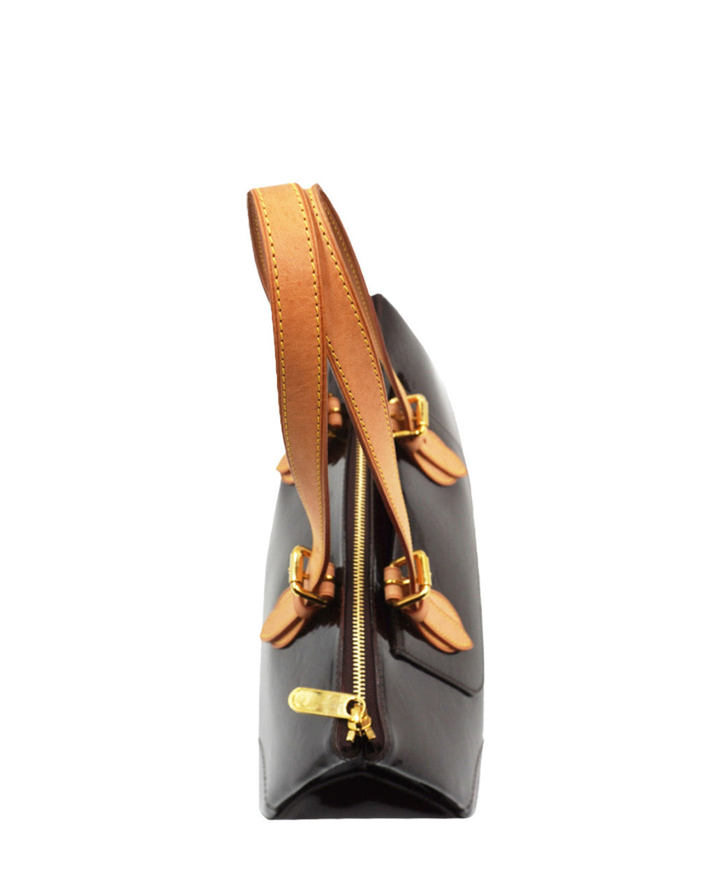 Patent Vernis Rosewood Avenue Shoulder Bag Brown