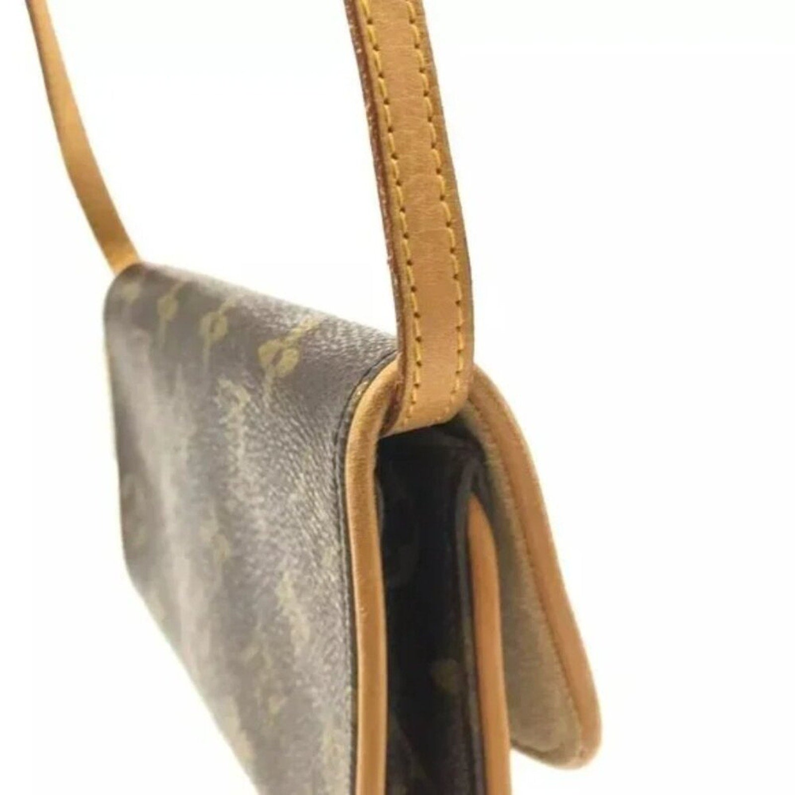 LOUIS VUITTON Pochette Twin PM  Brown Monogram Shoulder Bag