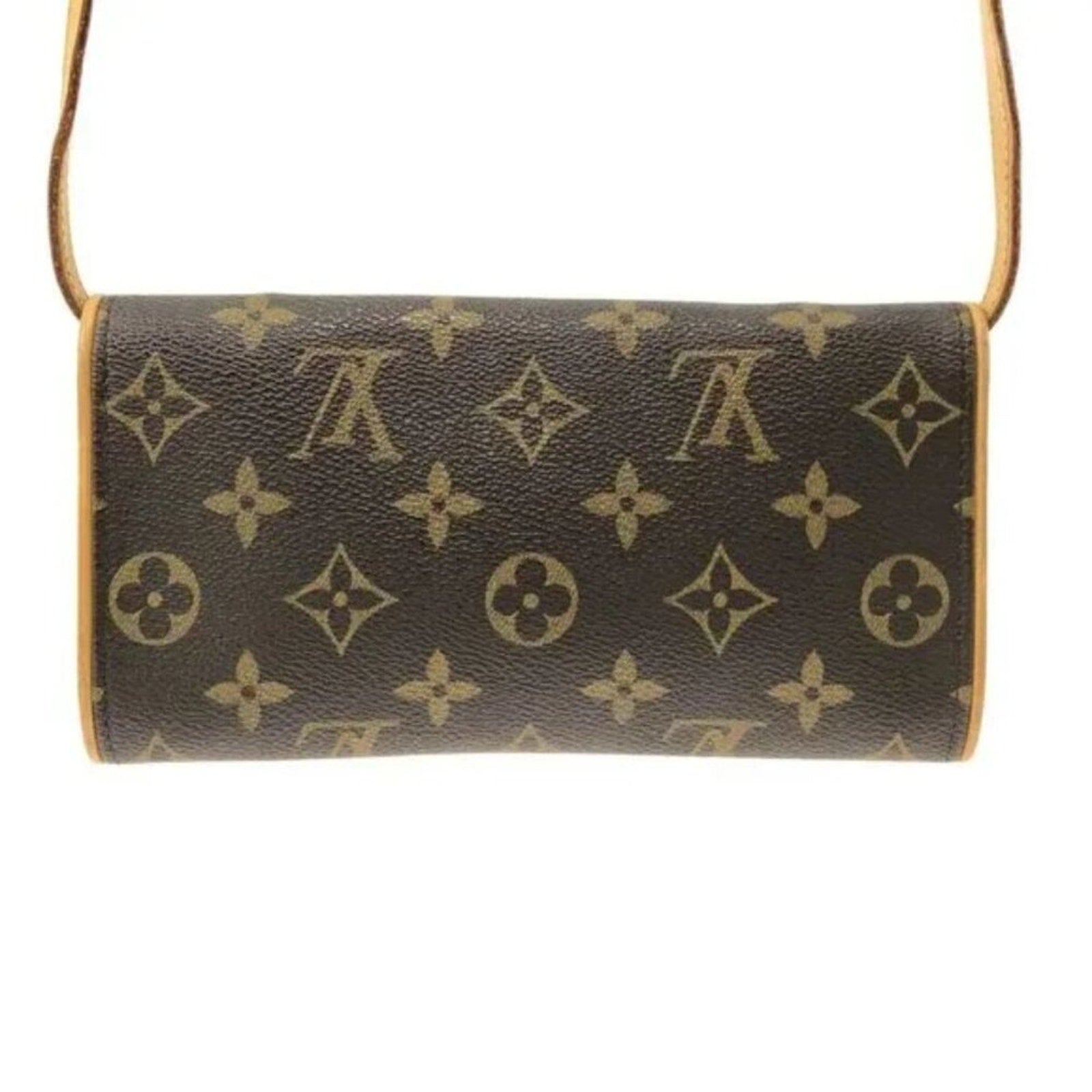 LOUIS VUITTON Pochette Twin PM  Brown Monogram Shoulder Bag