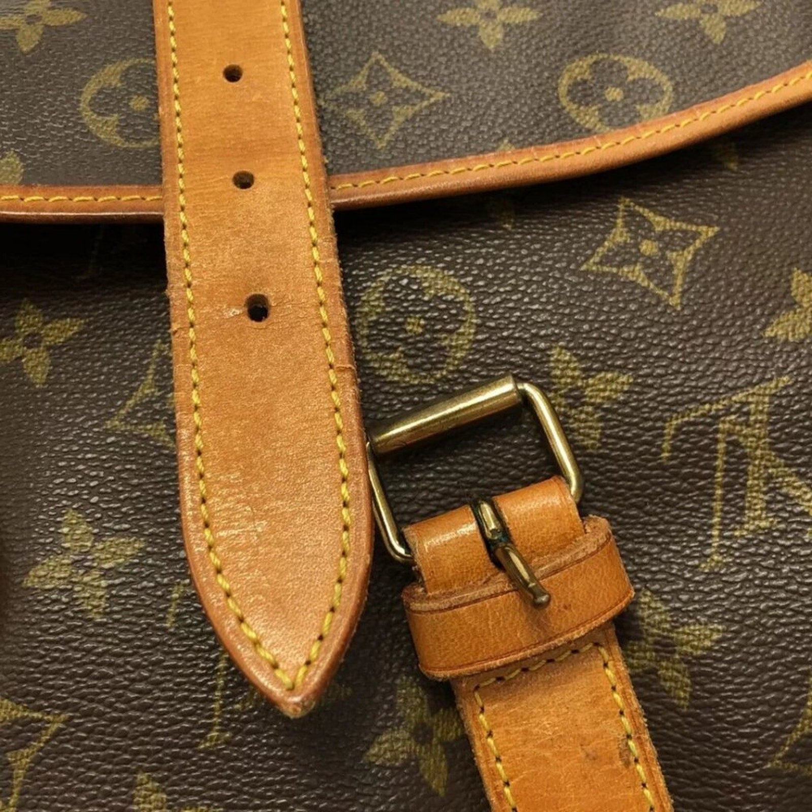 LOUIS VUITTON Saumur 35 Brown Monogram Shoulder Bag