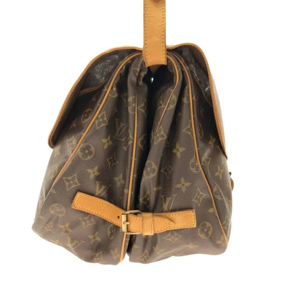 LOUIS VUITTON Saumur 35 Brown Monogram Shoulder Bag