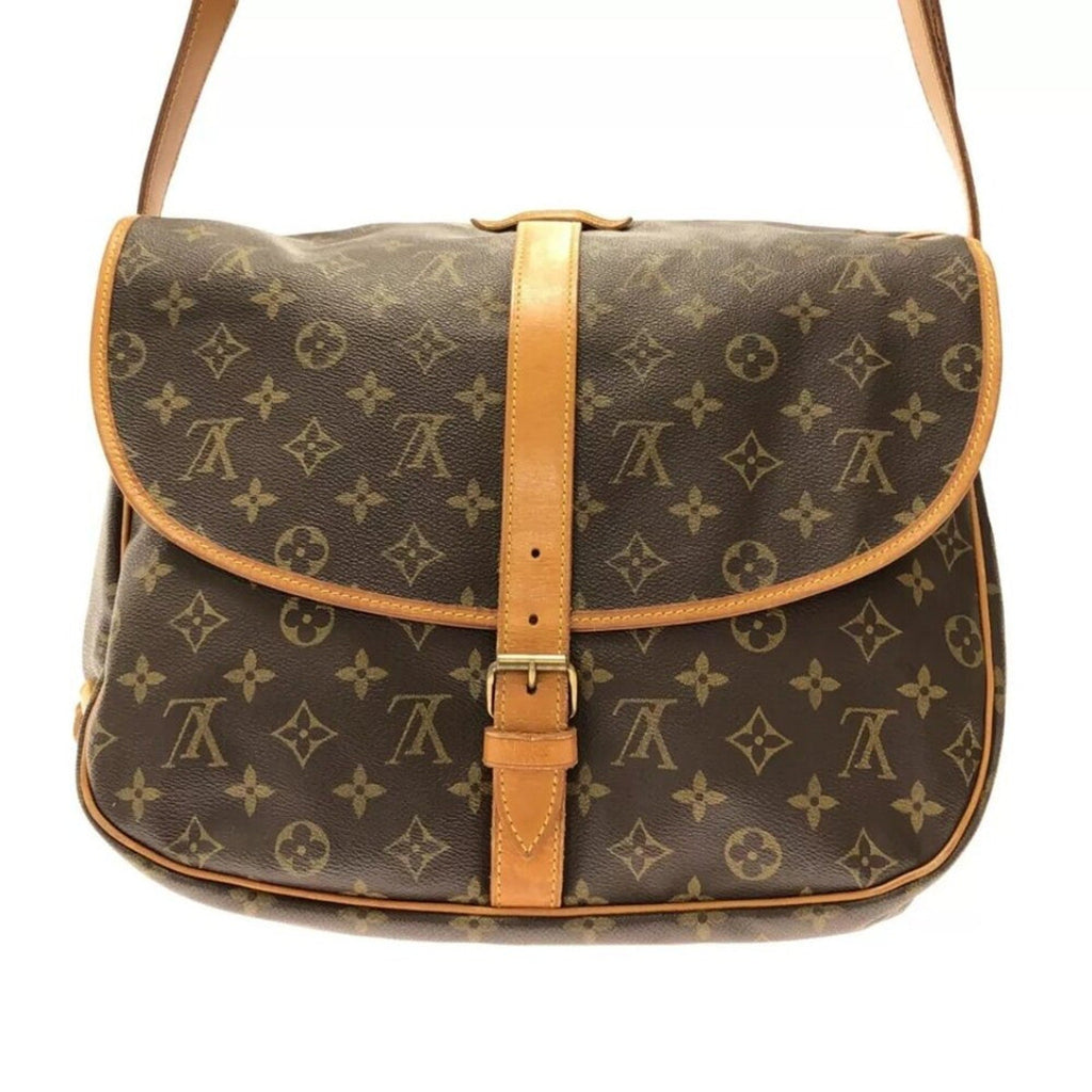 LOUIS VUITTON Saumur 35 Brown Monogram Shoulder Bag
