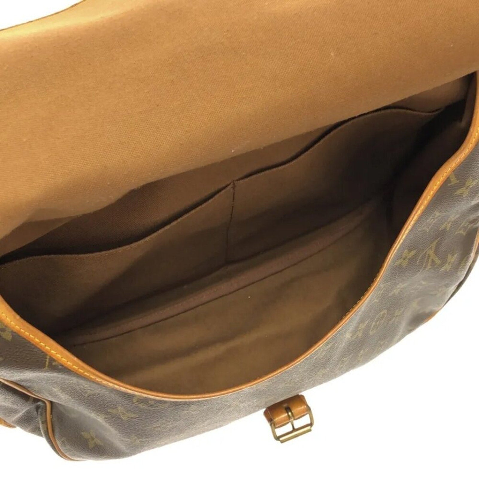 LOUIS VUITTON Saumur 35 Brown Monogram Shoulder Bag