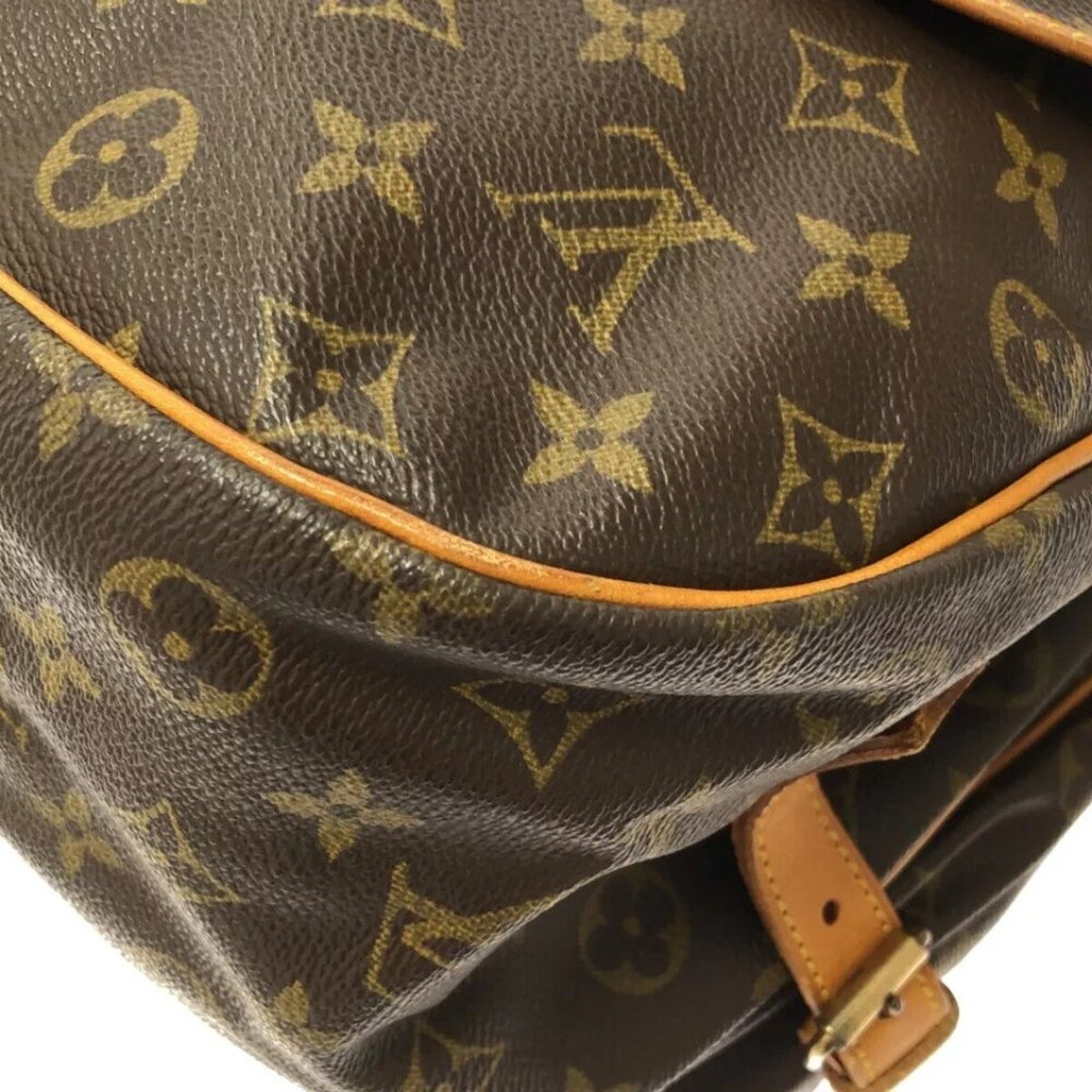 LOUIS VUITTON Saumur 35 Brown Monogram Shoulder Bag