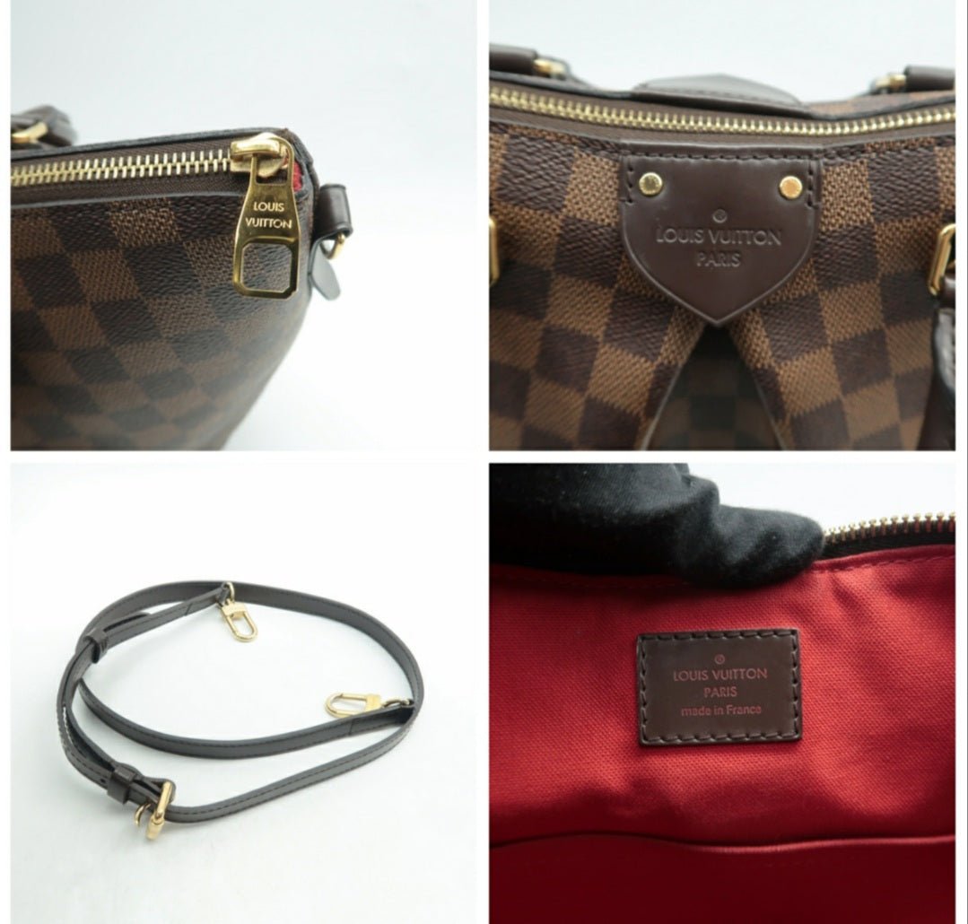 Louis Vuitton Siena Brown MM Damier Ebene Canvas Shoulder Bag