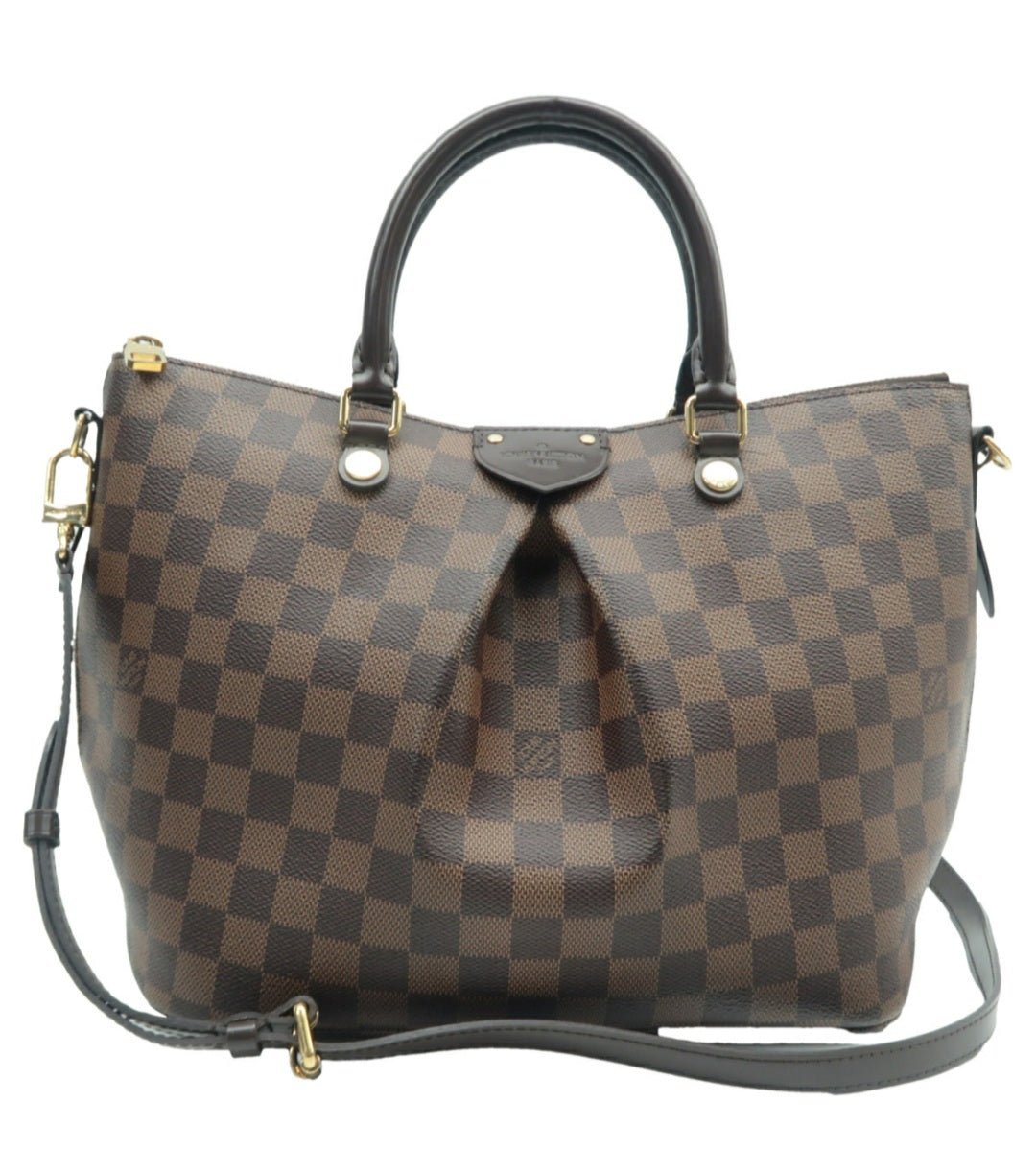 Louis Vuitton Siena Brown MM Damier Ebene Canvas Shoulder Bag