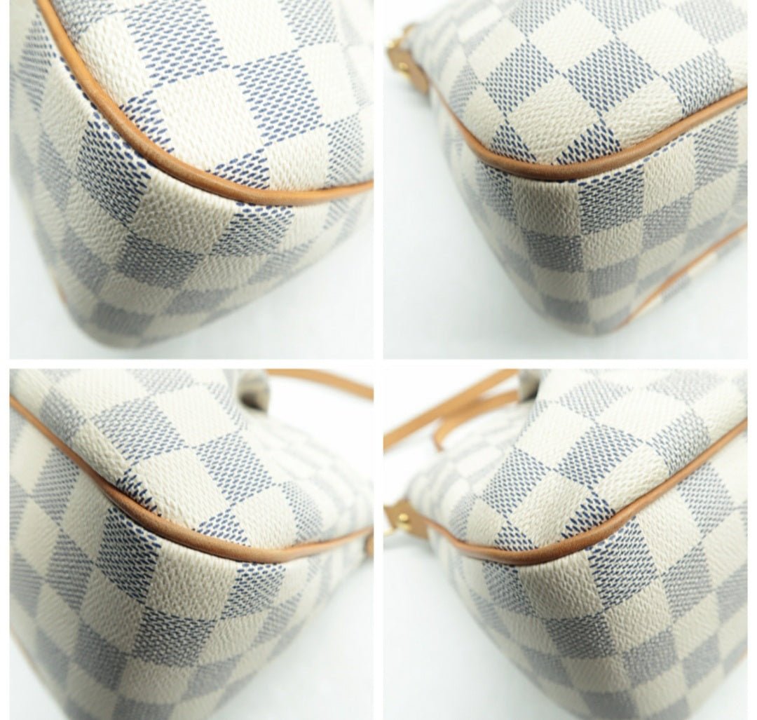 Louis Vuitton Siracusa White Damier Azur Canvas Shoulder bag