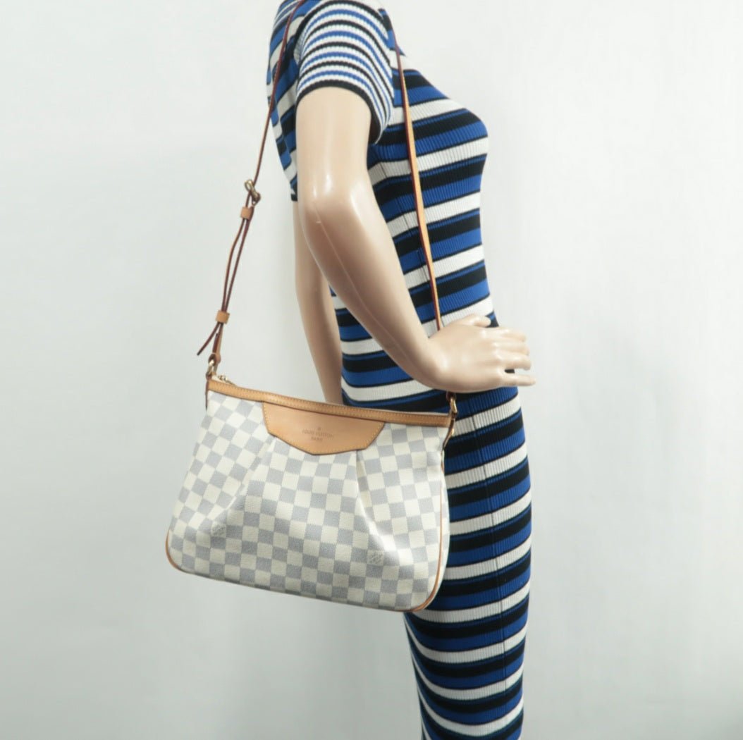 Louis Vuitton Siracusa White Damier Azur Canvas Shoulder bag