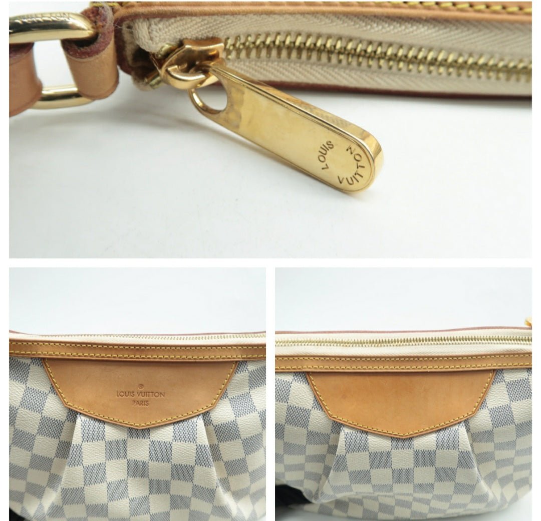 Louis Vuitton Siracusa White Damier Azur Canvas Shoulder bag