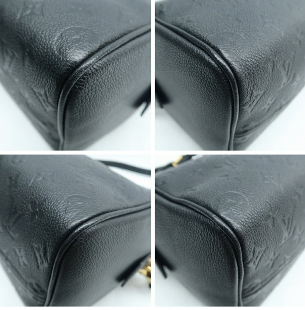Louis Vuitton Speedy 25 Black Monogram Leather Satchel Bag