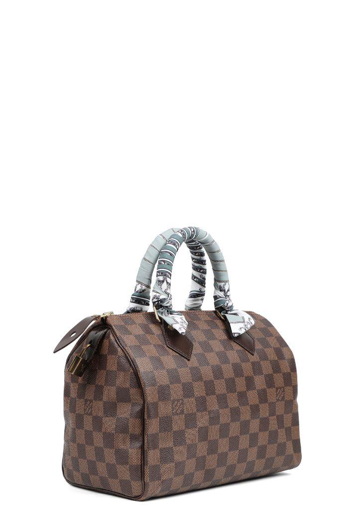 Damier Ebene Speedy 25 NM with Handle Wraps