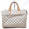 Louis Vuitton Speedy 30 White Damier Azur Hand Bag