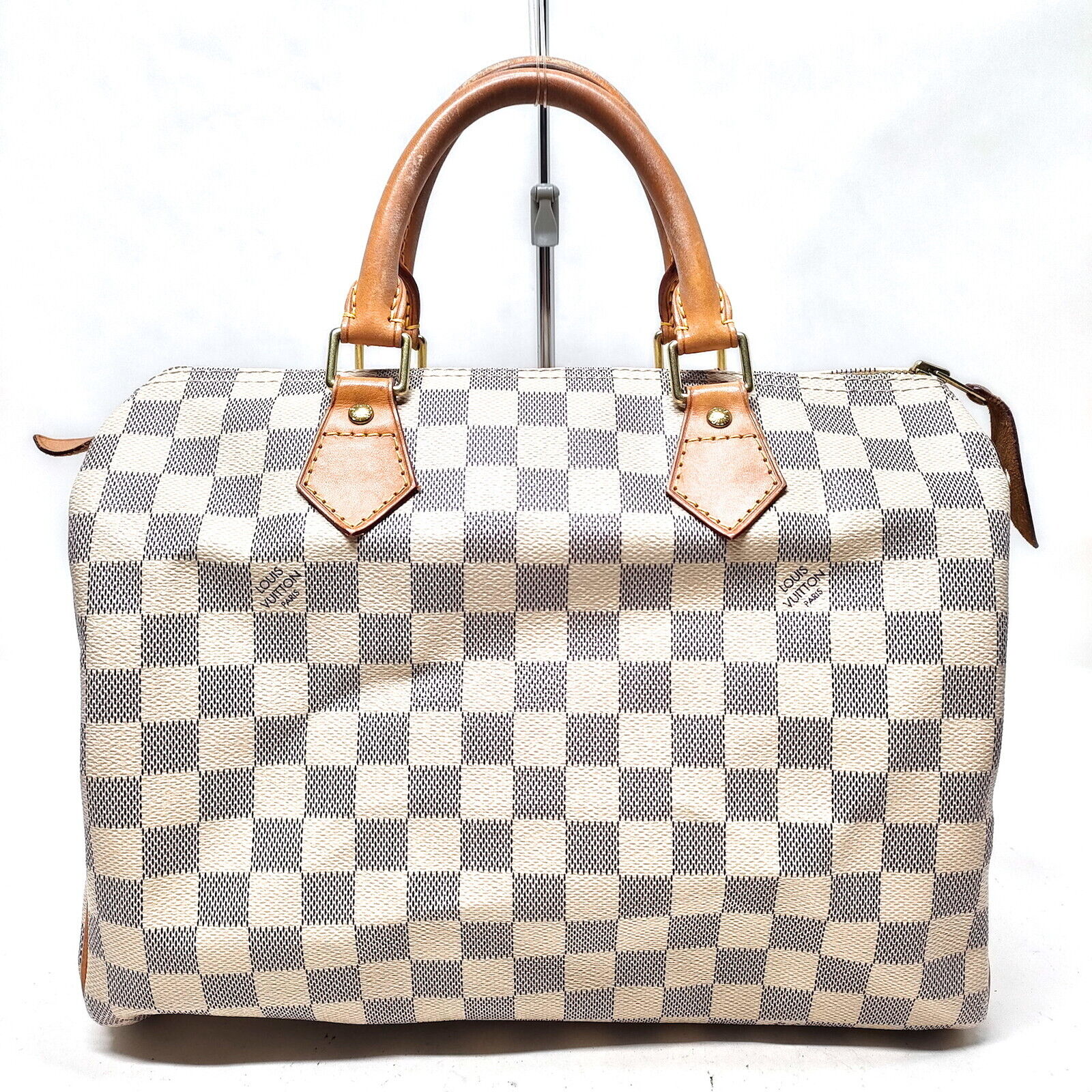Louis Vuitton Speedy 30 White Damier Azur Hand Bag