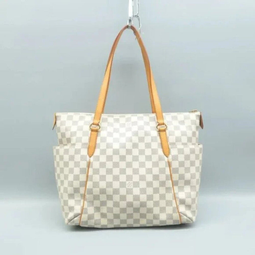Louis Vuitton Totally White Damier Azur Canvas Shoulder Bag
