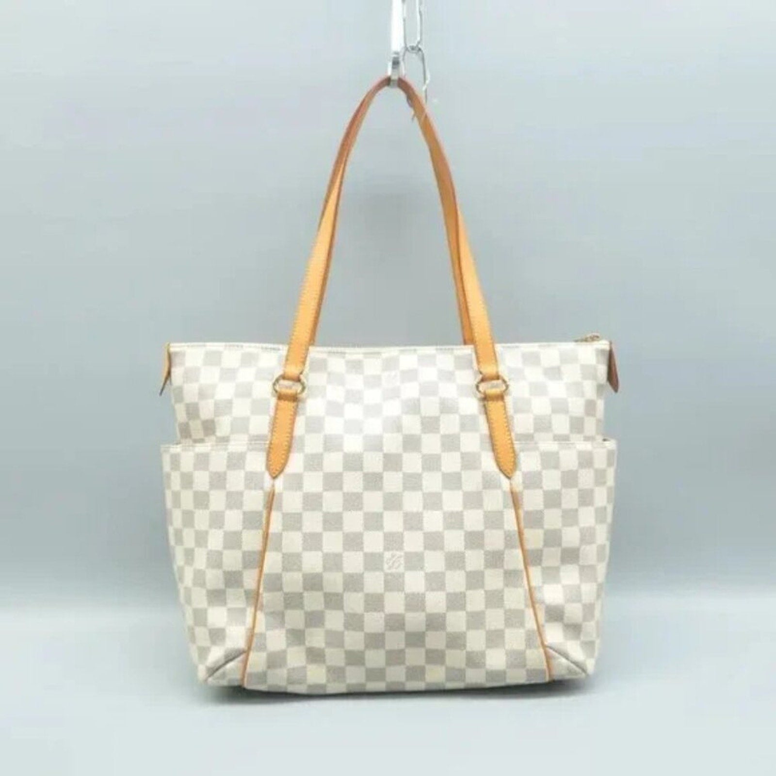 Louis Vuitton Totally White Damier Azur Canvas Shoulder Bag