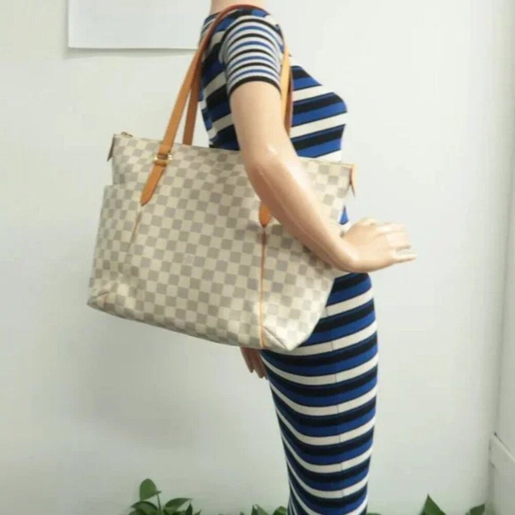 Louis Vuitton Totally White Damier Azur Canvas Shoulder Bag