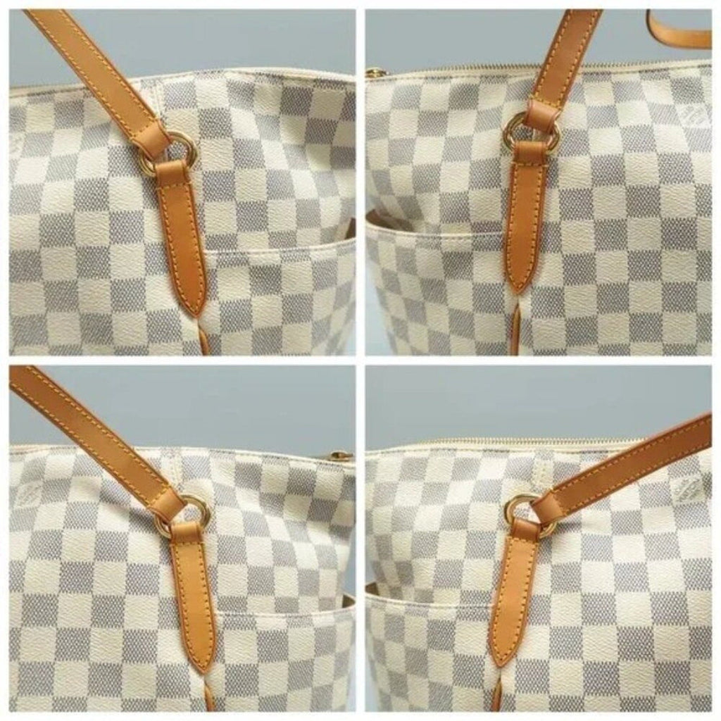Louis Vuitton Totally White Damier Azur Canvas Shoulder Bag