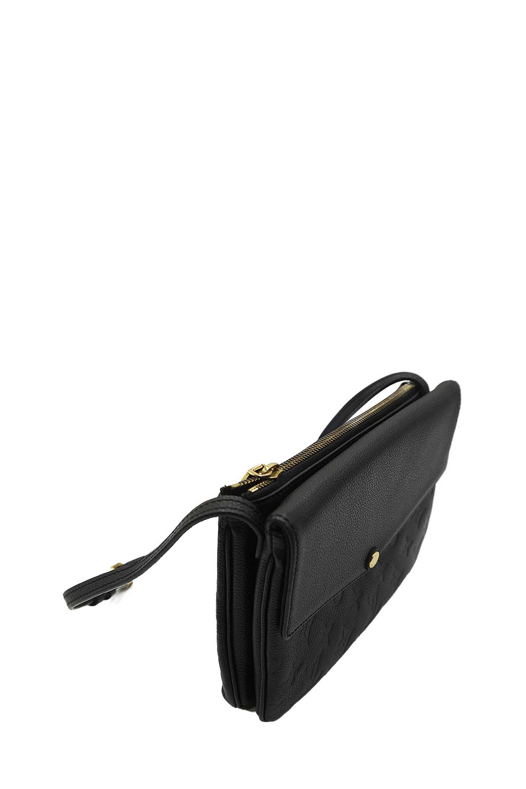 Twice Handbag Monogram Empreinte Leather Crossbody Handbag Black