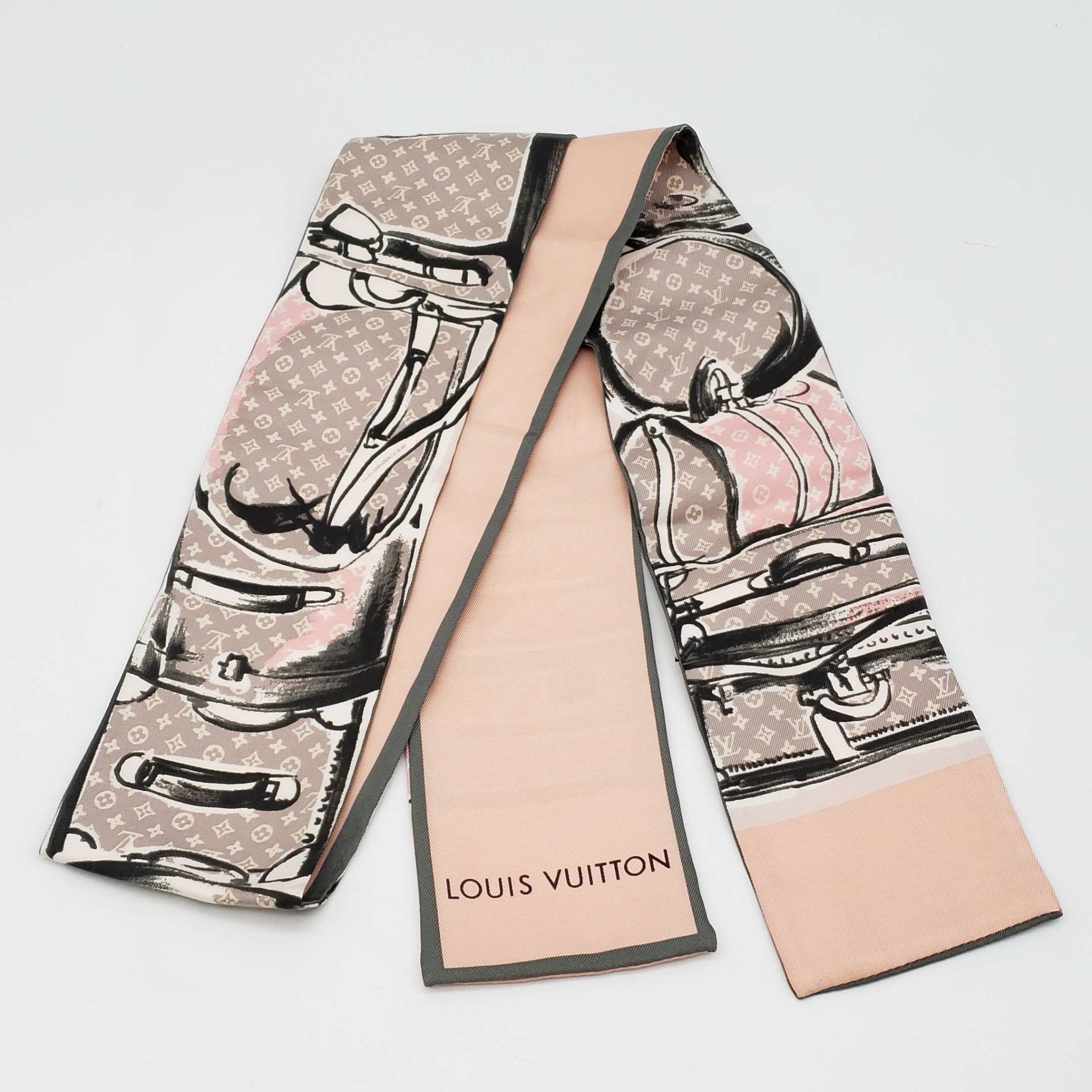 Louis Vuitton Twilly 100% Silk Scarf