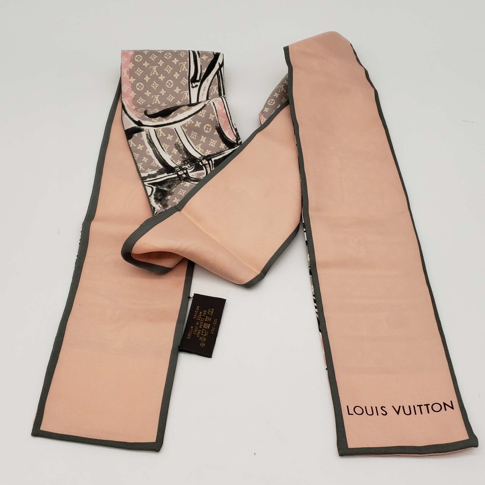 Louis Vuitton Twilly 100% Silk Scarf